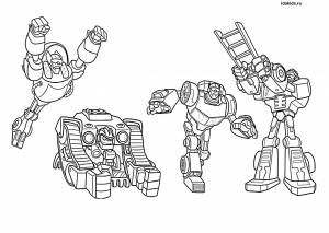 Раскраска Трансформеры роботы для мальчиков