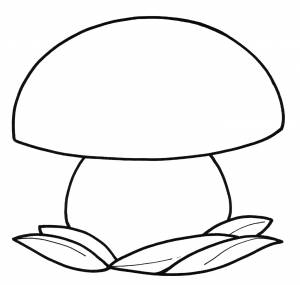 Раскраска Большой белый гриб
