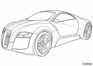Раскраска Спорткар Audi Zero