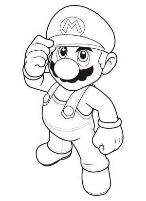 Раскраска «Решительный Марио»