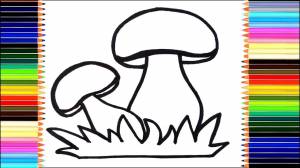 Как нарисовать гриб