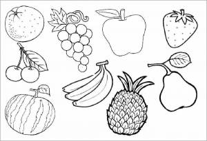 Раскраски Овощи и фрукты для детей 6 7 лет