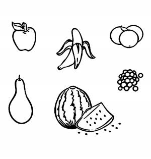 фрукты и овощи Раскраски