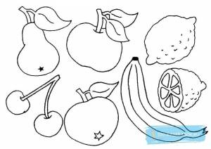 Раскраски Для детей 3 4 лет овощи и фрукты