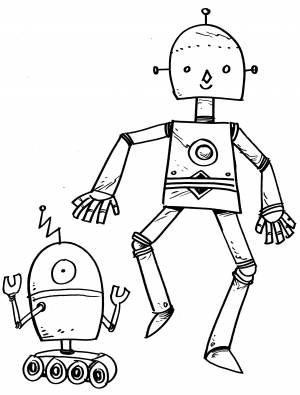 Схемы рисования роботов для детей