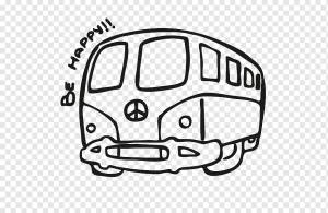 Фургон для рисования хиппи Volkswagen Transporter, хиппи, угол, ребенок, текст png
