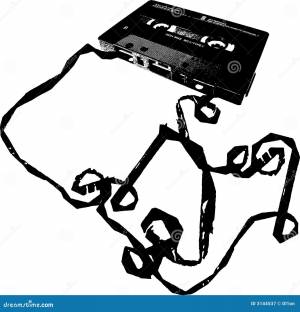 сломленная кассета иллюстрация вектора