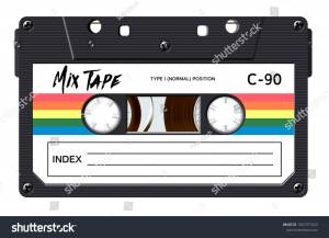 Кассета с ретро этикеткой в качестве