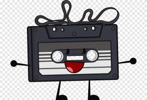 Компакт-кассета Цифровое мультимедиа, резервное копирование цифровой аудиокассеты, комиксы, карикатура png