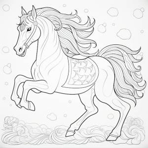 Черно-белая раскраска кентавра