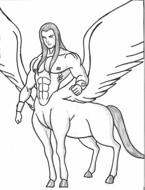 Кентавр рисунок карандашом