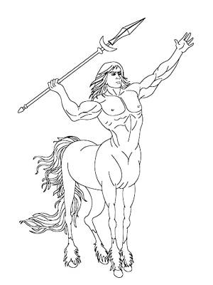 Кентавр раскраска