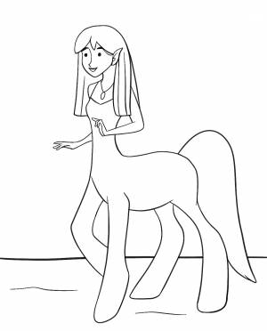 Раскраска Девушка-кентавр