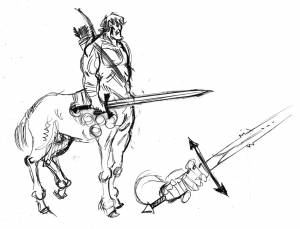 DataLife Engine > Версия для печати > Кентавр раскраска