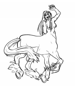Кентавр раскраска