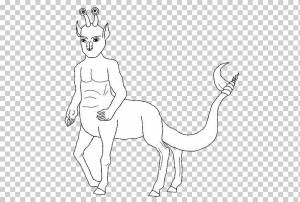 Эскиз чертежа серии Аниморф, древний кентавр, белый, млекопитающее, рука png