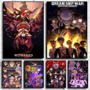 Плакат Dream SMP Pogtopia GerHom, качественная Картина на холсте, аниме постер для гостиной и офиса, современное искусство, домашнее украшение для стен