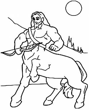 DataLife Engine > Версия для печати > Кентавр раскраска