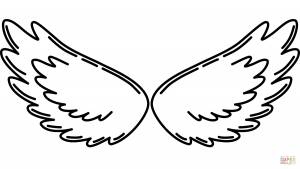 Раскраска крылья ангела