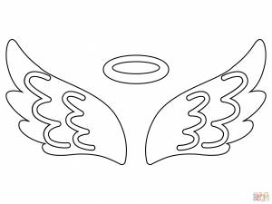 Раскраска крылья ангела