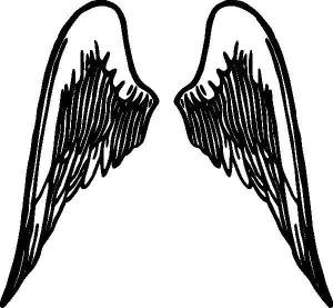 Раскраски Раскраска Крылья ангела 