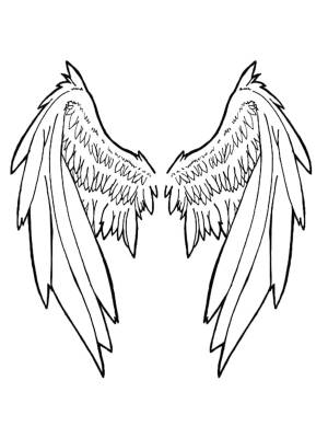 Раскраска крылья ангела