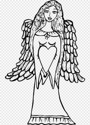 Ангел, Любовь, Крылья, Крылья Ангела, Сердце, Женщина, Фэнтези, Девушка, Цифровой Рисунок, Плоский Рисунок, png