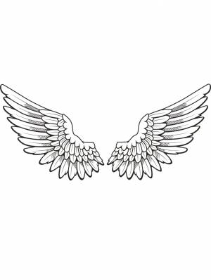 Откройте для себя ангельскую красоту с крыльями ангела раскраски