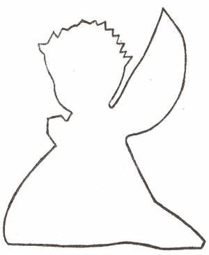 Раскраски крылья, Раскраска Крылья ангела Контуры ангела для вырезания