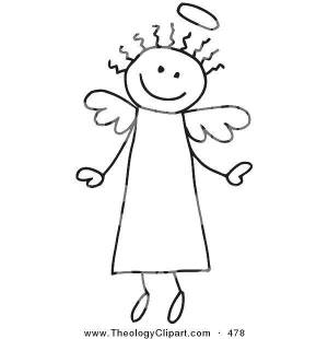 Раскраски Раскраска Ангел Контуры ангела для вырезания