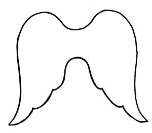 Раскраски крылья, Раскраска Крылья ангела Контуры ангела для вырезания