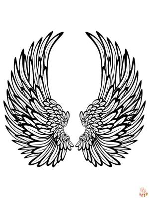 Откройте для себя ангельскую красоту с крыльями ангела раскраски