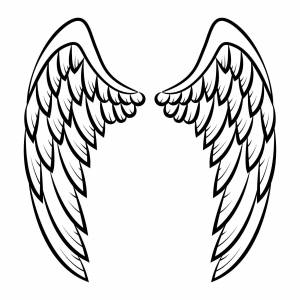 Трафарет крылья ангела для вырезания