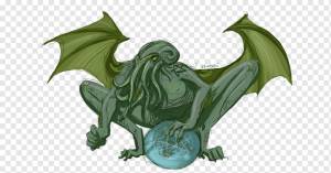 Ктулху, рисунок дракона, дракон, дракон, мультфильм, вымышленный персонаж png