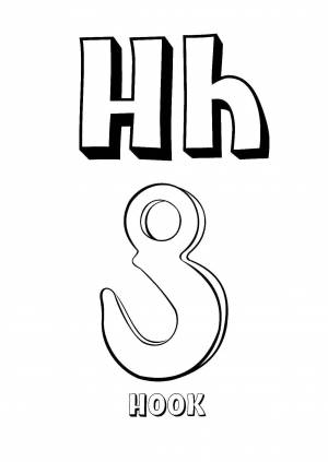 Раскраски Раскраска Английские слова крюк