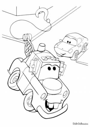 Раскраска Тачка с крюком