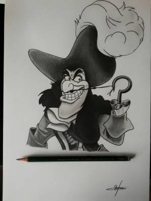 capitaine crochet hook captain uncino capitan drawing disney fabercastel draw
