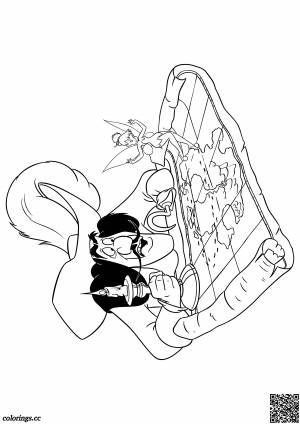 Капитан Крюк и Фея Динь-Динь книжка-раскраска, Питер Пэн книжка-раскраска