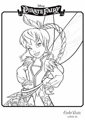 Раскраски Динь-Динь и феи Disney для девочек