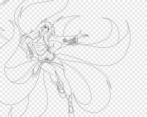 Штриховой рисунок Рисунок Ари Скетч, Лига Легенд, белый, чиби png