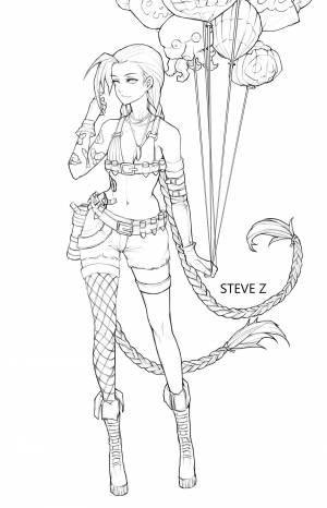 Джинкс раскраска