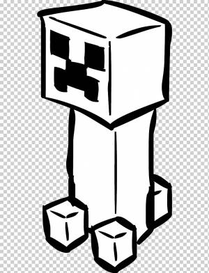 Minecraft Creeper Книжка-раскраска Рисунок, Золотодобытчик мультфильм, угол, белый, прямоугольник png