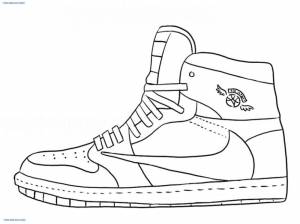 Раскраска Найк Аир Джордан