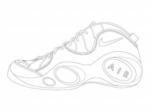 Раскраски Раскраска Кроссовки обувь Пони