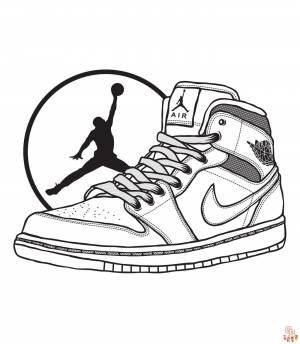 Раскраски Джордан 1 для печати  для детей и взрослых