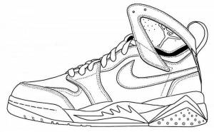 Раскраски Кроссовки найк