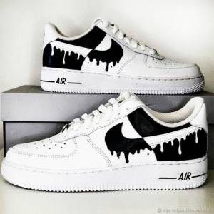 Кроссовки белые Nike Air Force 1 унисекс, кастом, ручная роспись в интернет-магазине Ярмарка Мастеров по цене 8000 ₽