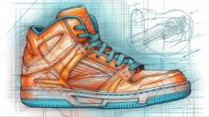 Рисунок кроссовок со словом nike