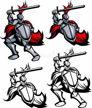 Paladin талисмана логоса рыцаря Иллюстрация вектора