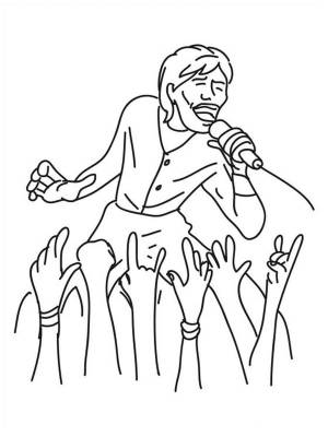 Раскраски Певец